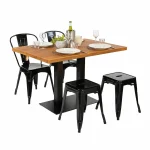 120 x 80cm Oak Effect Cement Table