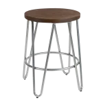 Hairpin stool silver